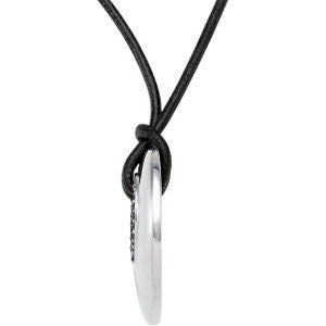 Sterling Silver Black Spinel Necklace