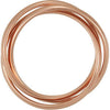 18k Rose Gold 2.5mm 3-Band Rolling Ring Size 7