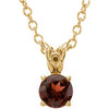 14K Yellow Gold Mozambique Garnet 18-Inch Necklace