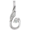 14k White Gold 1/8 ctw. Diamond Pendant