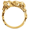14k Yellow Gold 18x22mm Men's Nugget Ring , Size 11