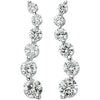 14k White Gold Journey Diamond Earrings