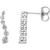 Journey Diamond Earrings in 14K White Gold