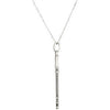 Sterling Silver Diamond Heart Key Pendant or Necklace