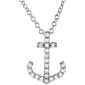 Platinum Anchor Necklace