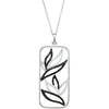 1/3 CTTW Necklace Genuine Black Spinel and Diamond Necklace in Sterling Silver