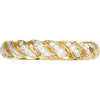 14k Yellow Gold 1/5 CTW Diamond Anniversary Band , Size 7