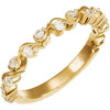 1/4 CTTW Diamond Anniversary Band in 14k Yellow Gold (Size 6 )