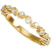 14k Yellow Gold 1/4 CTW Diamond Anniversary Band, Size 7