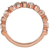 14k Rose Gold 1/4 CTW Diamond Anniversary Band, Size 7