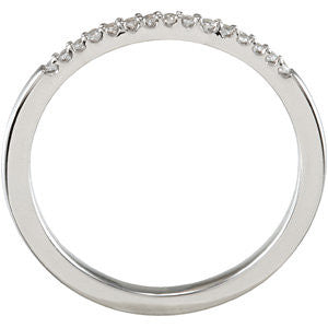 14k White Gold .08 CTW Matching Band, Size 7