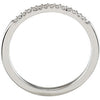 14k White Gold .08 CTW Matching Band, Size 7