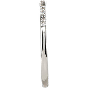 14k White Gold .08 CTW Matching Band, Size 7