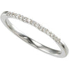 14k White Gold .08 CTW Matching Band, Size 7
