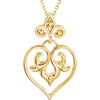 Sterling Silver Decorative Dangle 18" Necklace