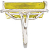 Sterling Silver Green Gold Quartz Granulated Design Ring, Size 7