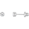 Crystal Inverness Piercing Bezel Earrings in Titanium