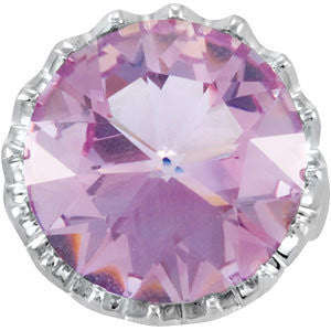 Sterling Silver Rose De France Quartz Crown Design Ring, Size 7