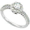 3/4 CTW Engagement Ring in 14k White Gold (Size 6 )