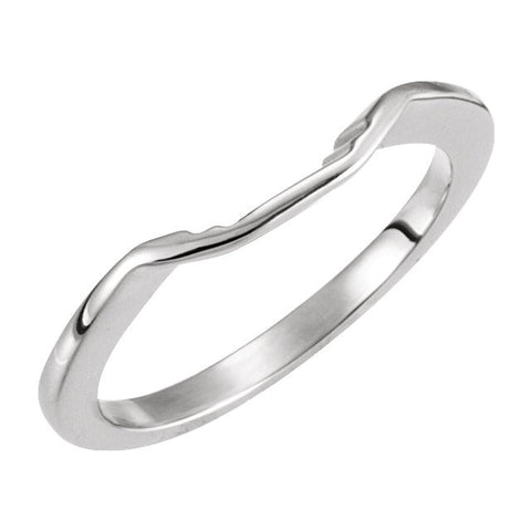 Wedding Band for Matching Engagement Ring with 05.50 mm Center Stone in 14k White Gold ( Size 6 )