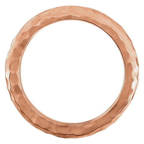 14k Rose Gold Hammered Ring