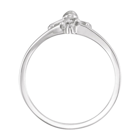 Sterling Silver Angel Chastity Ring Size 7 with Packaging