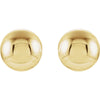 14k Yellow Gold 6mm Ball Earrings with Bright Finish