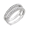 14k White Gold 1/3 ctw. Diamond Ring Guard, Size 7