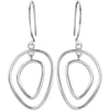 14k White Gold Open Silhouette Earrings