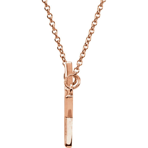 14k Rose Gold Star 16" Necklace