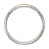 14K White & Yellow Gold 6mm Design Band Size 8.5