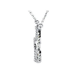14k White Gold Puzzle Piece Necklace