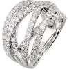 1 1/2 CTW Diamond Ring in 14K White Gold (Size 7)