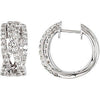 1 3/8 CTW Diamond Earrings in 14K White Gold