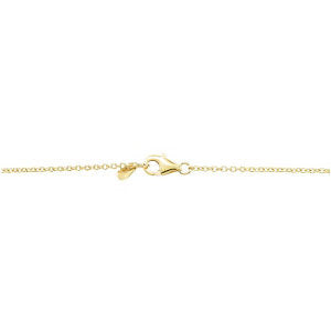 Sterling Silver Yellow Gold Plated Cubic Zirconia 36" Necklace