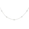 Sterling Silver Rhodium Plated Cubic Zirconia 36" Necklace