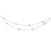 Sterling Silver Rhodium Plated Cubic Zirconia 36" Necklace