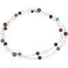 Sterling Silver Genuine Tourmaline Necklace (42.00 Inches)