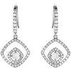 14k White Gold 3/4 CTW Diamond Earrings