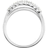 14k White Gold Criss Cross Ring , Size 7