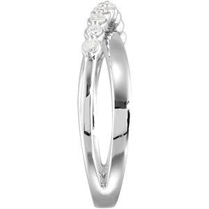 14k White Gold Criss Cross Ring , Size 7