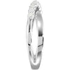 14k White Gold Criss Cross Ring , Size 7