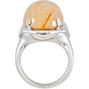 Sterling Silver Rutilated Quartz Ring, Size 7