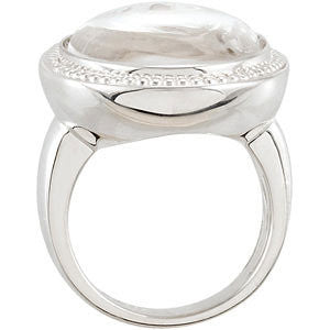 Sterling Silver Multi-Gemstone Granulated Design Ring, Size 7