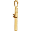 14k Yellow Gold .02 CTW Diamond Cross Pendant