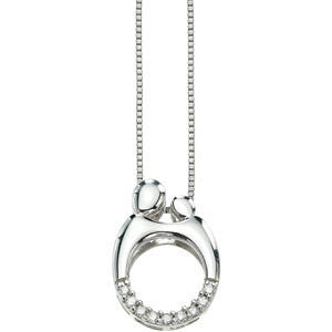 Sterling Silver Mother & Child® 1/8 CTW Necklace