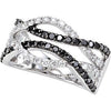 14k White Gold Interlocking Ring, Size 7