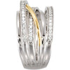 14K White & Yellow Gold 1/2 CTW Diamond Ring Size 7