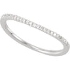 1/10 CTTW Band For matching 5.25mm Engagement Ring in 14K White Gold (Size 6)