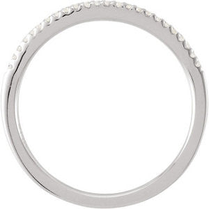 14k White Gold 1/10 CTW Diamond Band, Size 7